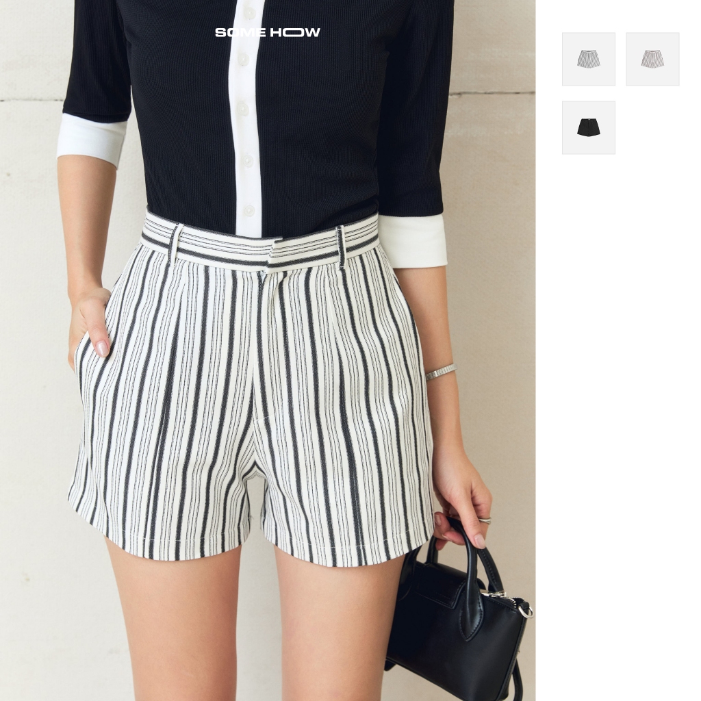 [New12] Quần Short Casual Stripes Vibes Bố Cotton Thoải Mái Trẻ Trung Năng Động, WQS026  SOME HOW ST