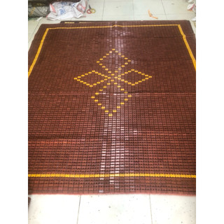 Chiếu tre chiếu trúc hạt cao cấp size 1m6 x 1m9 , 1m6 x 2m đen nâu không viền vải ( giao toàn quốc)