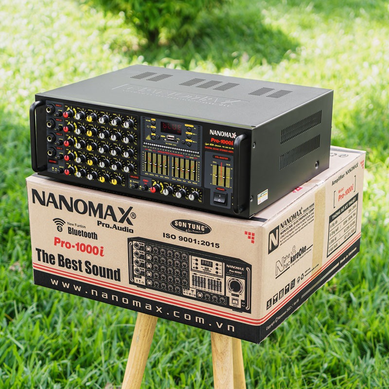 Amply Karaoke Nanomax Pro-1000i – 1800W, 20 Sò Công Suất, Kéo Loa Khỏe, Bluetooth 5.0
