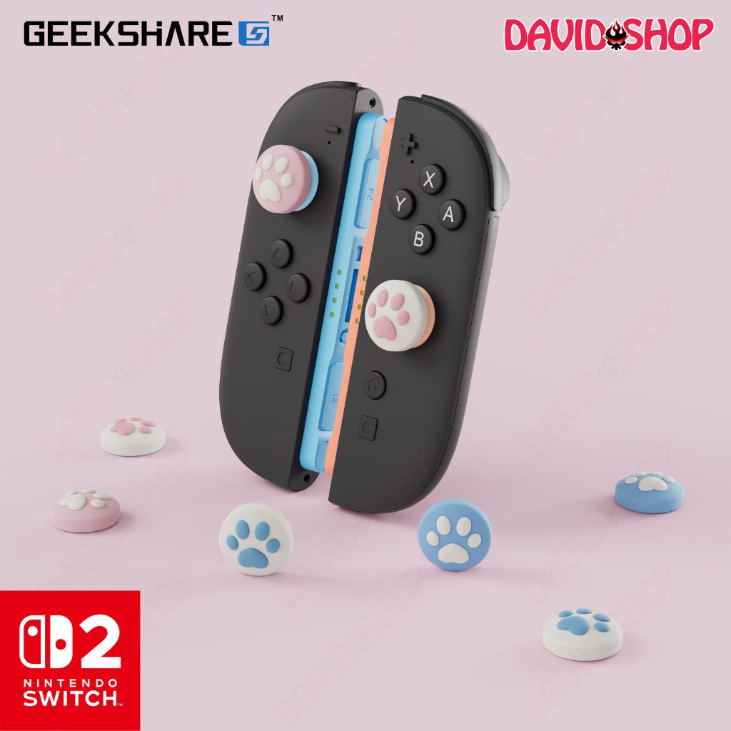 Núm bọc analog (GeekShare) Chân Mèo cao cấp cho Joy-Con, Pro Controller 2 - Nintendo Switch 2