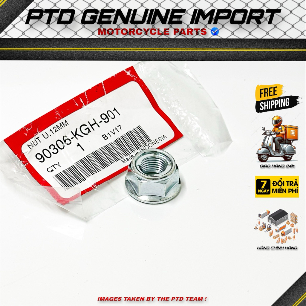 TÁN CỐT 12MM HONDA WAVE THÁI 110 ĐỜI 2000, HÀNG CHÍNH HÃNG HONDA INDONESIA ( 90306-KGH-901 )