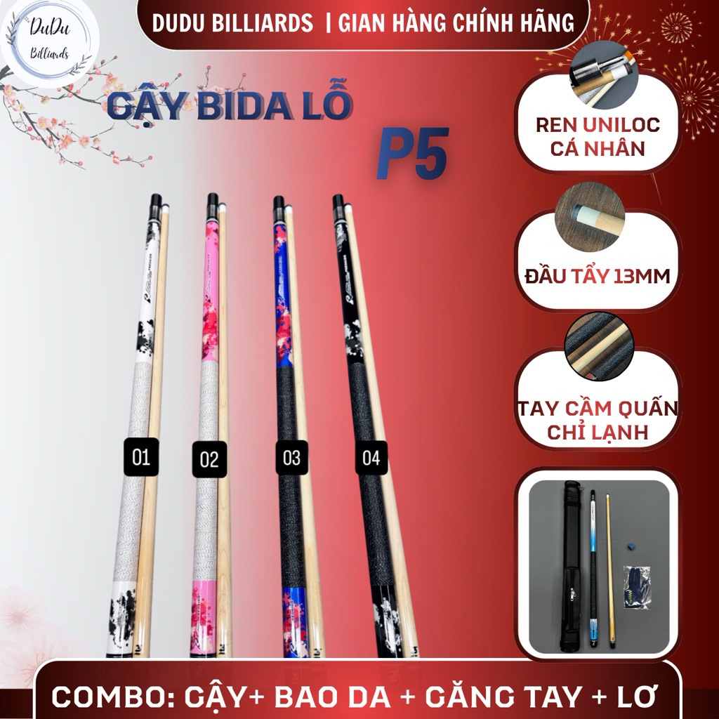 Gậy P5, cơ lỗ,Cơ bida Preoaidr P5, Cơ bida lỗ, cơ PREOAIDR
