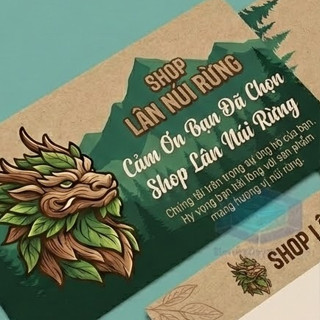 Thẻ Cảm Ơn Qúy Khách Hàng Shop Lân Núi Rừng Đã Mua Sản Phẩm