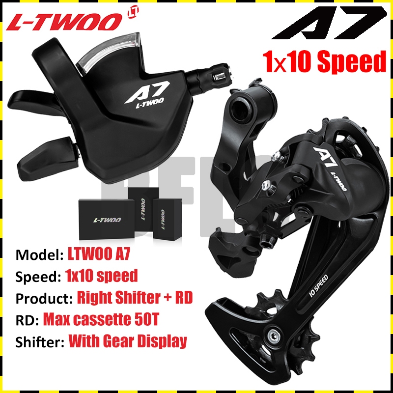 LTWOO A7 Elite 10 tốc độ 50T phía sau Derailleurs + Shifter hiển thị bánh răng cho xe đạp núi