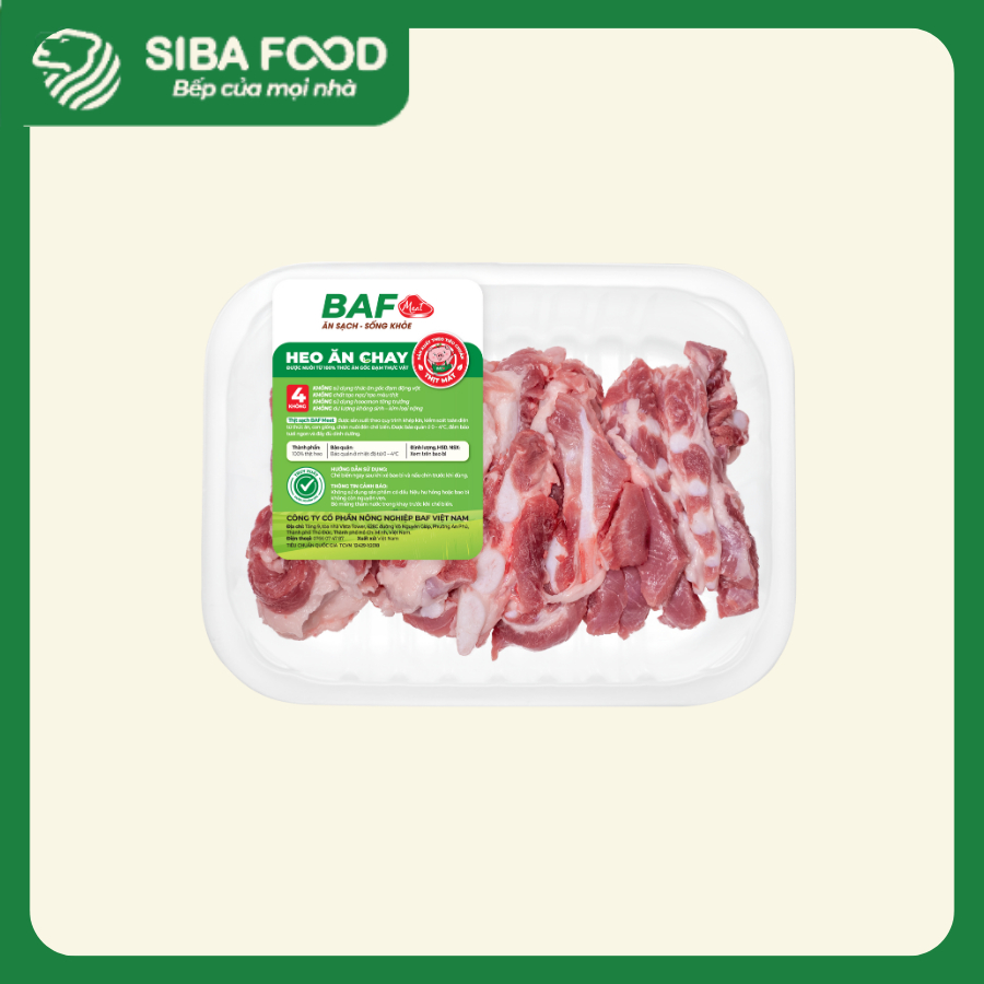 Sườn sụn heo ăn chay BAF – Thịt heo ăn chay tươi trong ngày