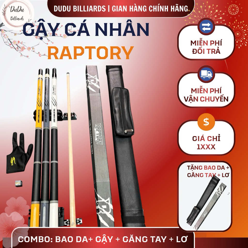 Gậy Raptory phiên bản cao cấp, ngọn cơ tẩy kính trợ lực (tặng kèm bao da)