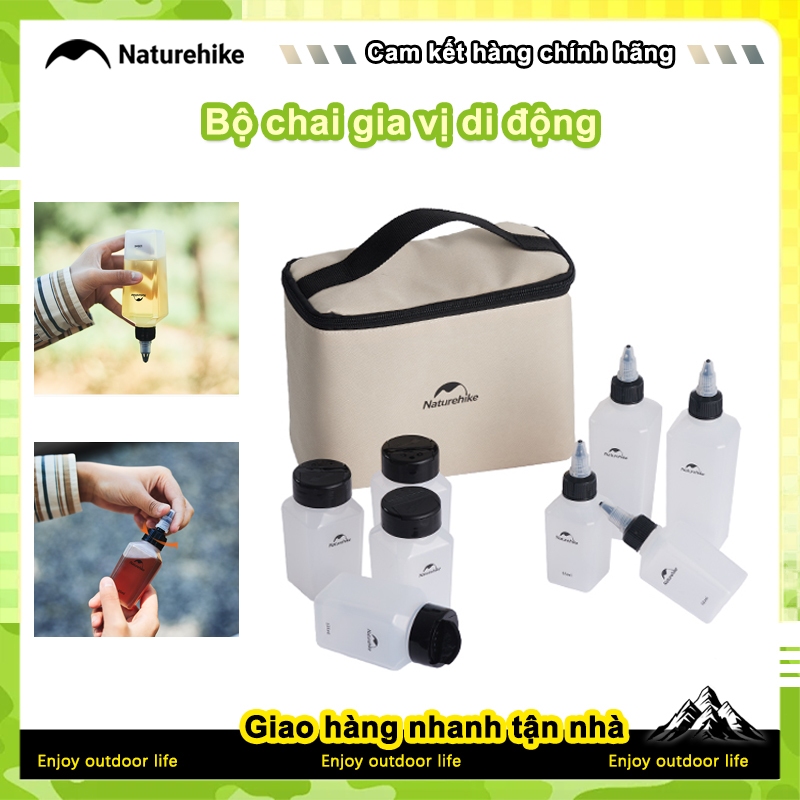 Naturehike Portable Seasoning Bottle Set Cắm trại ngoài trời Phụ kiện dã ngoại BBQ Seasoning Bottle 