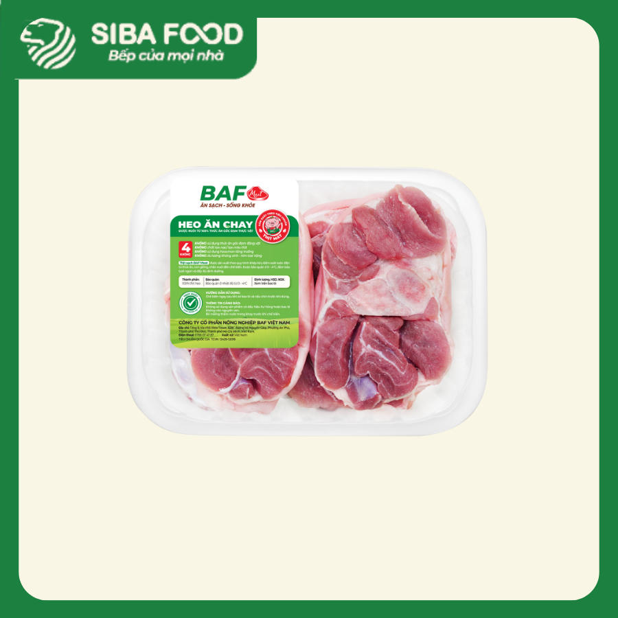 Bắp giò heo ăn chay rút xương BAF (Giò nạc) – Thịt heo ăn chay tươi
