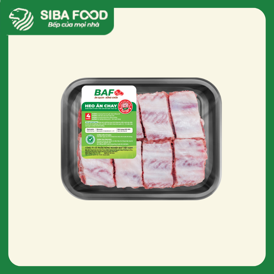 Sườn heo ăn chay BAF tươi sạch – Thịt heo ăn chay BaF