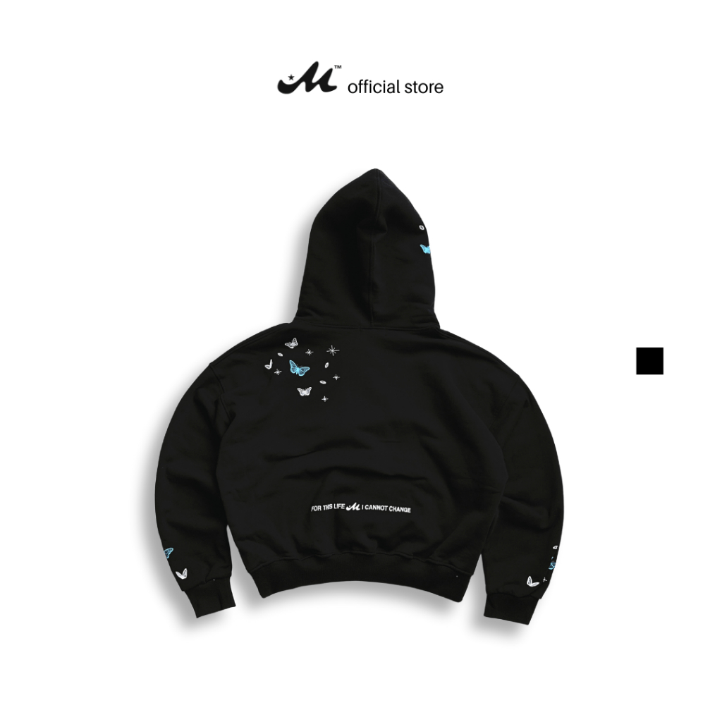 Áo Hoodie Local Brand MUZIK CLOTHING | BUTTERFLY EFFECT – Form Boxy Oversize, Cotton Nỉ Bông 420gsm,