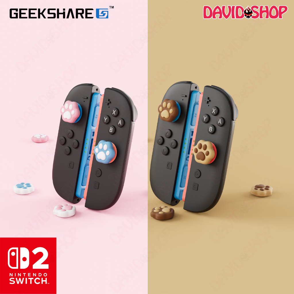 Núm bọc analog (GeekShare) Viền Chân Mèo cho Joy-Con, Pro Controller 2 - Nintendo Switch 2
