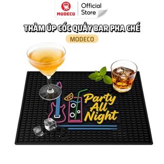 [Outlet S2]Thảm Silicone Úp Cốc Quầy Bar Modeco - Tấm Úp Ly Bartender Chống Trượt, Thoát Nước, Dễ Vệ Sinh