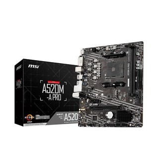 Mainboard MSI A520M-A PRO - Chipset A520 - Socket AM4 - Micro-ATX - Bảo Hành 36 Tháng