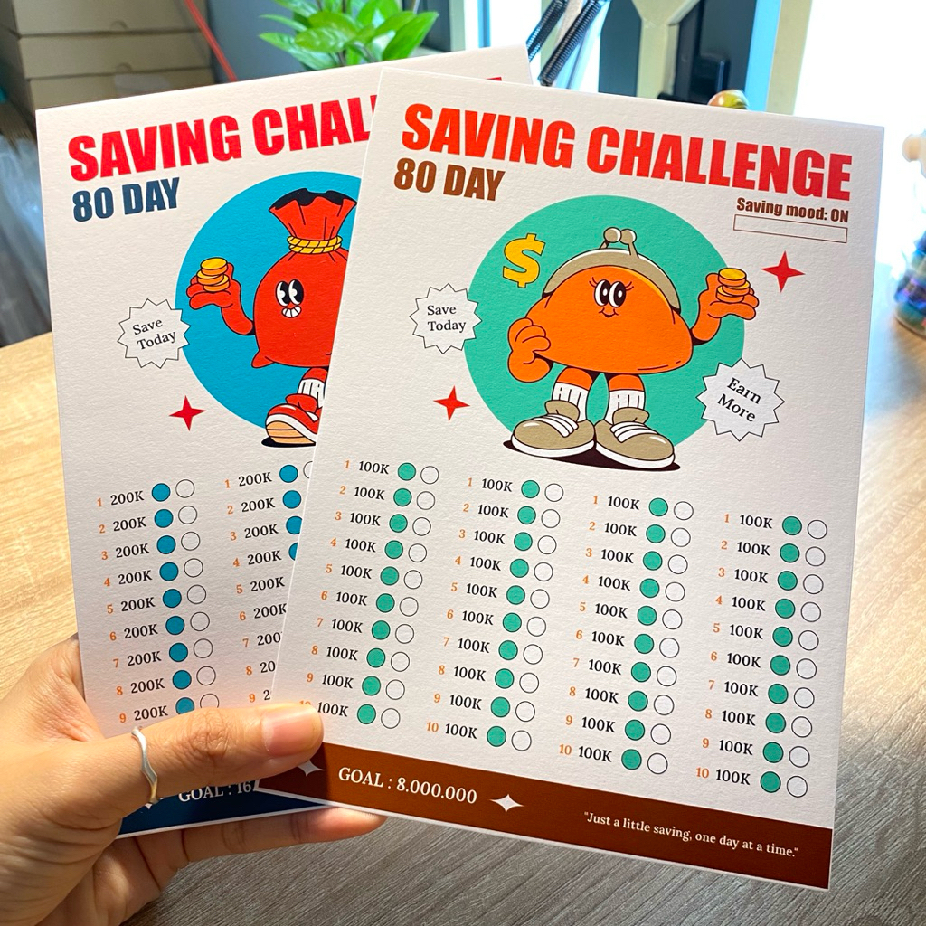 2 Phiếu Tiết Kiệm A5 Giấy Dày 300gsm