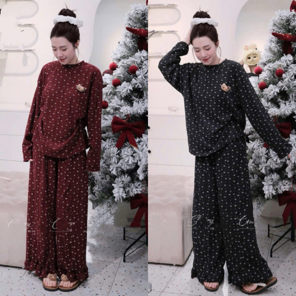 Set Bộ Nữ , Set Bộ Vải Tăm Lông Thỏ K500