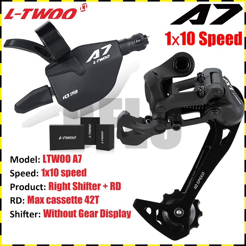 LTWOO A7 10 tốc độ sau Derailleur + đòn bẩy chuyển động phải cho xe đạp núi Tương thích với Shimano