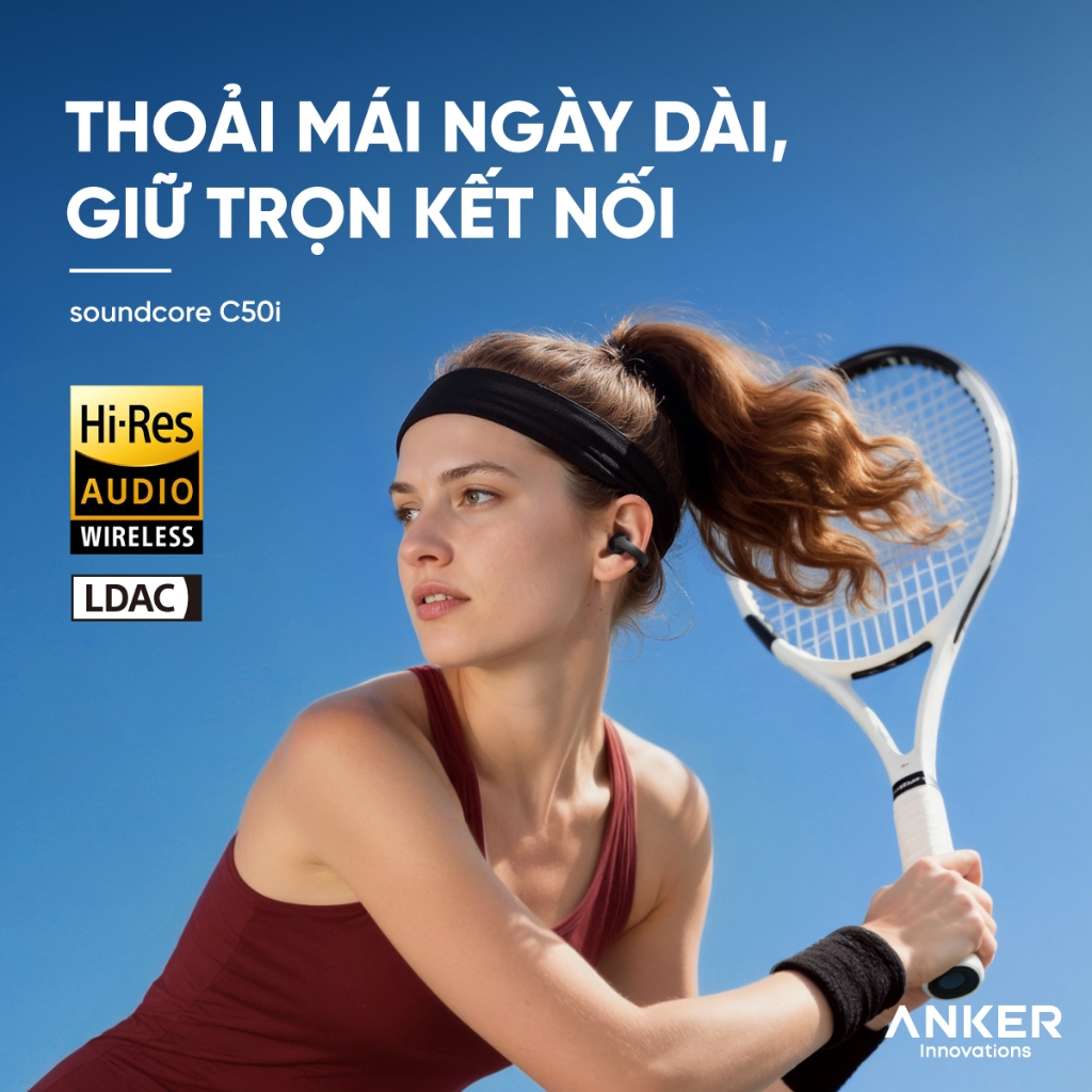 Tai nghe bluetooth Open-Ear Soundcore C50i | Màng loa 12mm | Pin 7h/28h | Bluetooth 6.0| Bảo hành 18 tháng | BigBuy360 - bigbuy360.vn