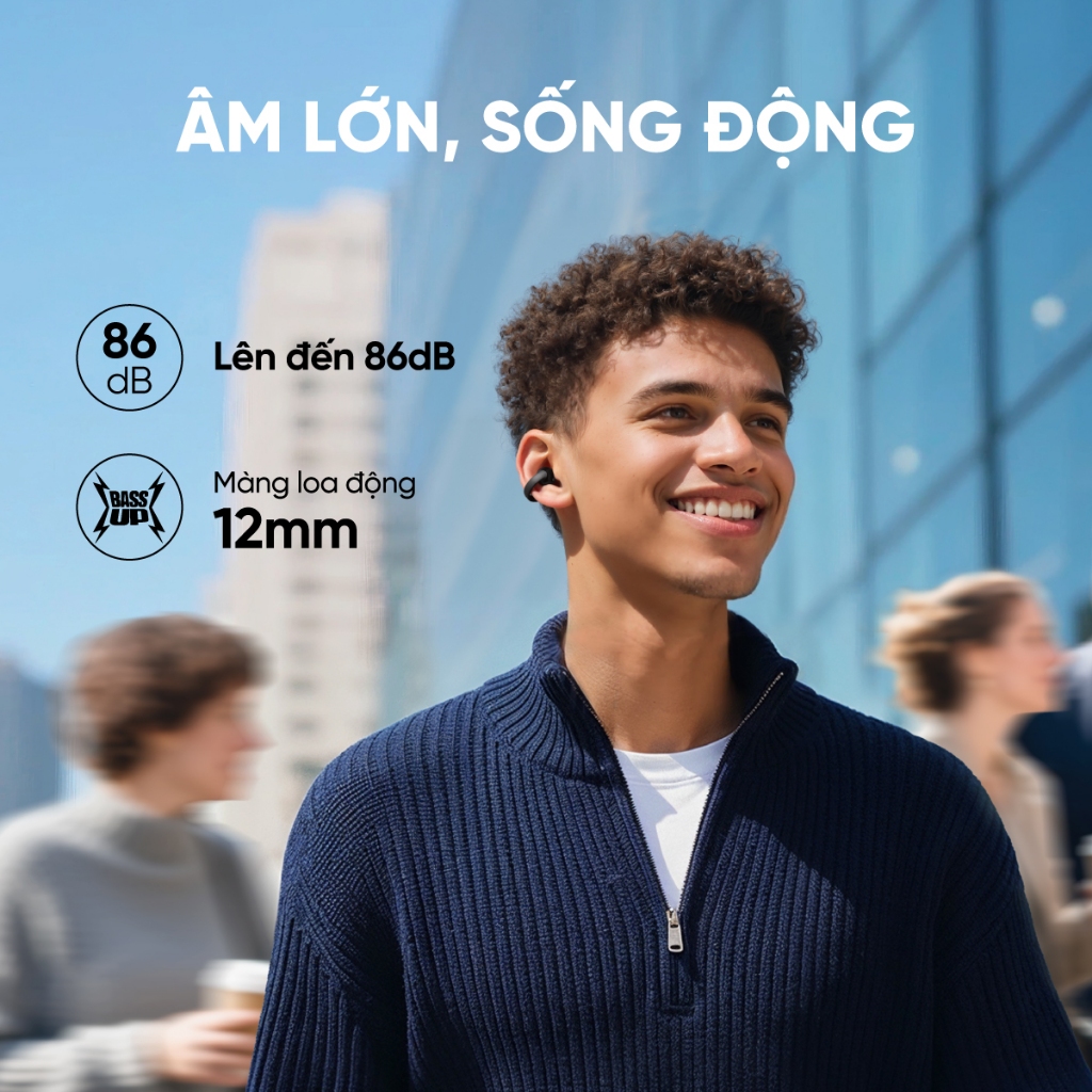 Tai nghe bluetooth Open-Ear Soundcore C50i | Màng loa 12mm | Pin 7h/28h | Bluetooth 6.0| Bảo hành 18 tháng | BigBuy360 - bigbuy360.vn