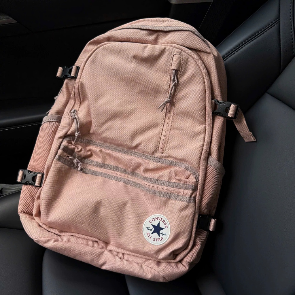 Hàng chính hãng Balo Converse mới, túi xách Balo màu kaki, balo vải học sinh