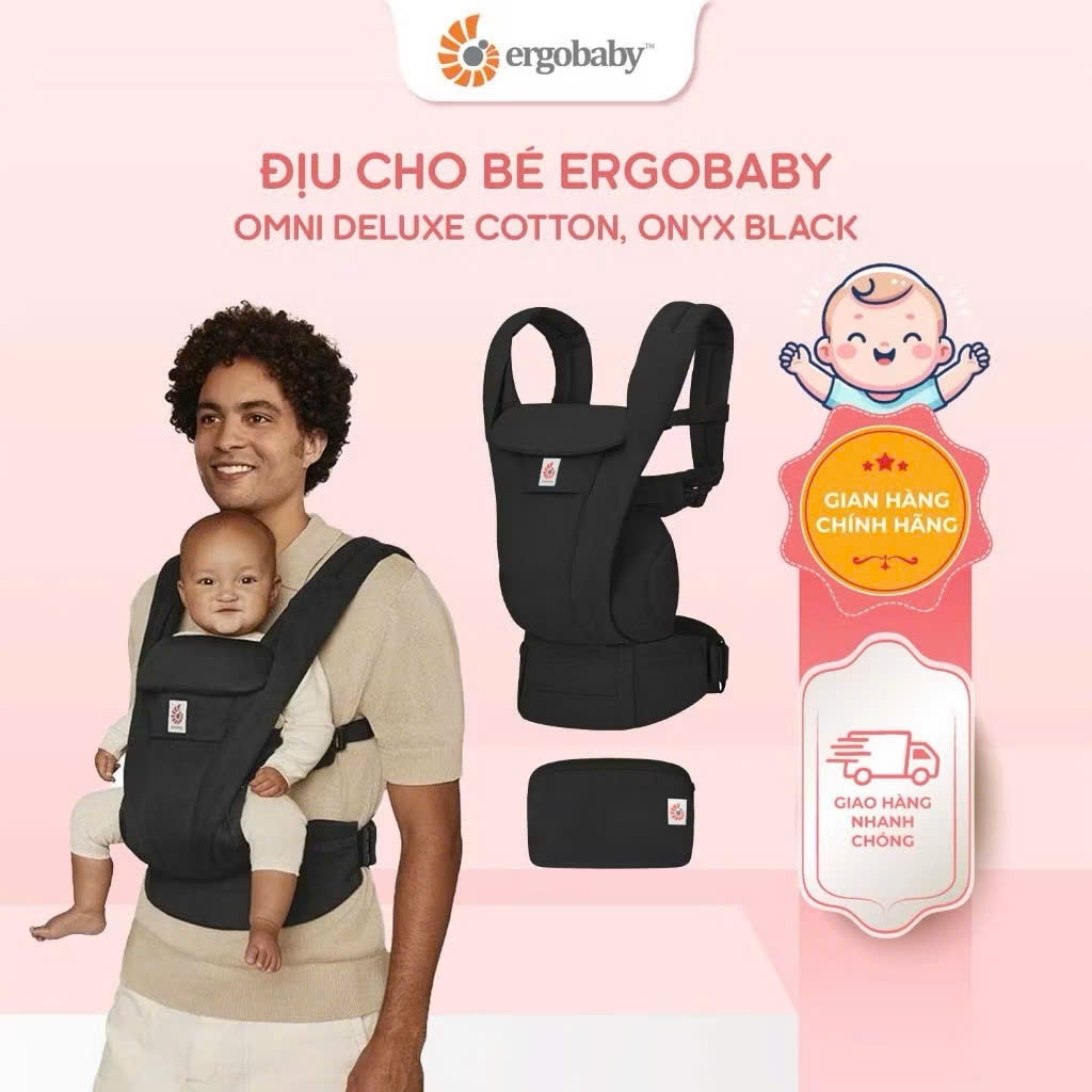 Địu Ergobaby Omni Deluxe Mesh 4 tư thế, thoáng khí, cho bé sơ sinh đến 20kg