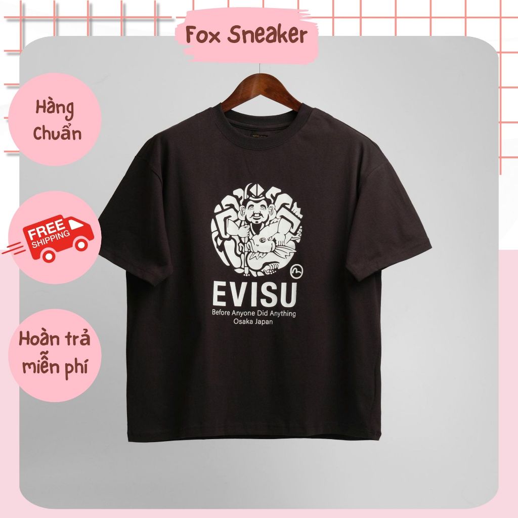 ÁO THUN EVISU ÔNG ĐỊA ĐEN HÀNG CHÍNH HÃNG | FOX SNEAKER