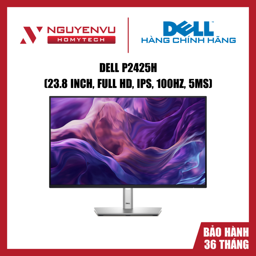 [Full VAT] Màn hình Dell P2425H 23.8 Inch - Full HD - IPS - 100Hz - Chuyên đồ họa văn phòng - Chính 