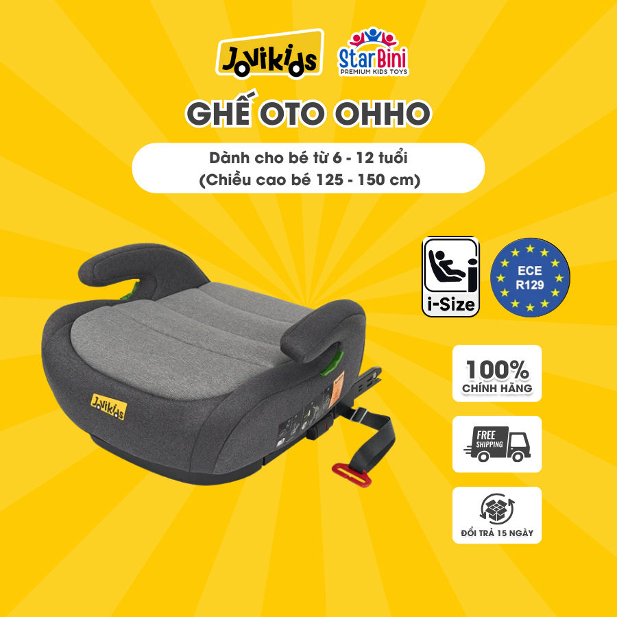 Jovikids OHHO - Booster - Ghế Ô Tô Cho Bé - R129/i-Size (cho bé cao 125 - 150 cm)