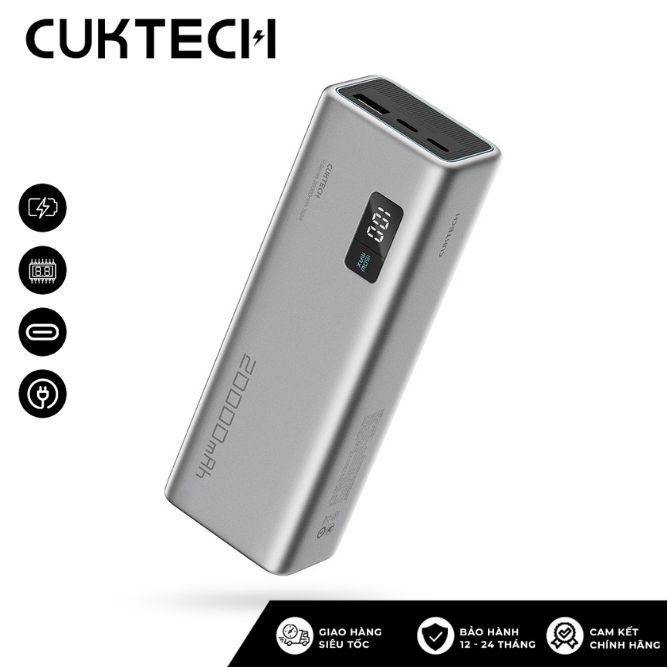 Pin dự phòng Cuktech 15 Power Bank 20.000mAh 150W PD3.1/PPS5A/QC/Mi Turbo 120W – PB200P
