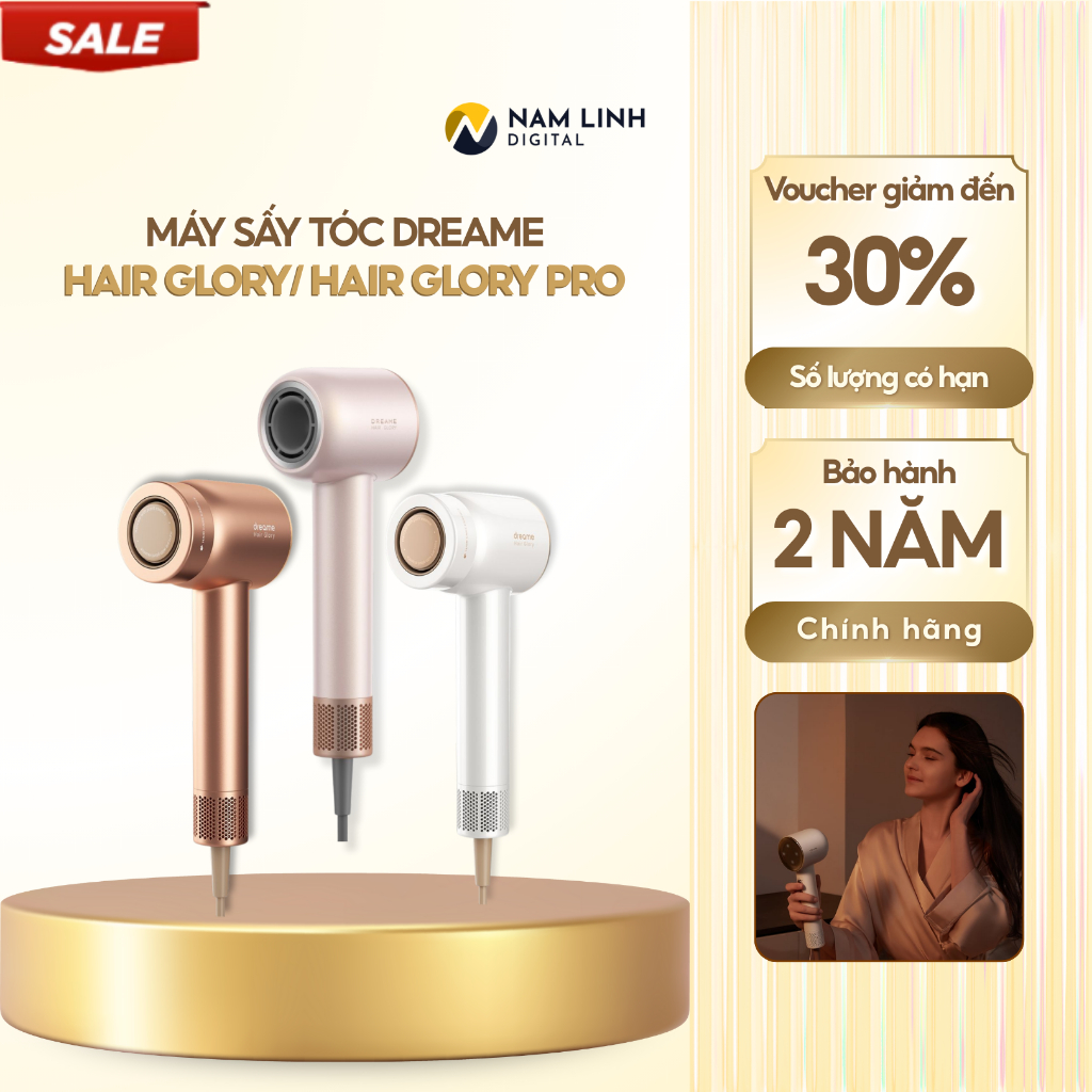 Máy sấy tóc Dreame Hair Glory/ Hair Glory Pro ion âm - Công suất mạnh mẽ