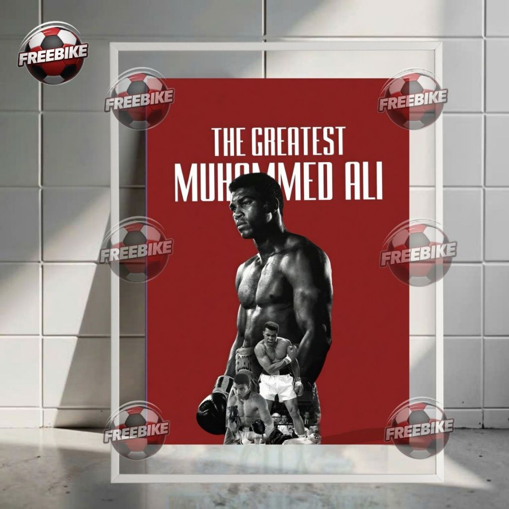 KHUNG POSTER MUHAMMAD ALI BẰNG KÍNH PHA LÊ CAO CẤP
