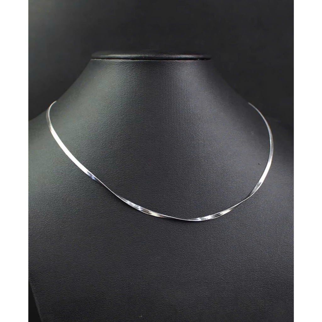 Dây chuyền / vòng cổ/ vòng tay lụa basic bản dẹp thép titan không gỉ - Cactus Accessoriesss