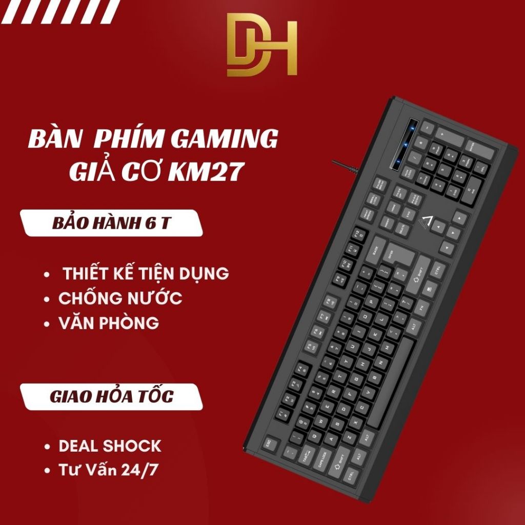 Bàn phím máy tính có dây BAK KM27 gaming giả cơ DH58