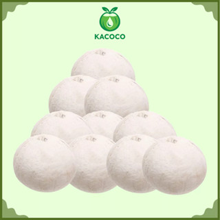Set 10 Trái Dừa Xiêm Miền Tây Gọt Trọc Trắng KACOCO - Ngọt, Mỏng vỏ, nước nhiều, giảm nhiệt, tươi mát, uống liền