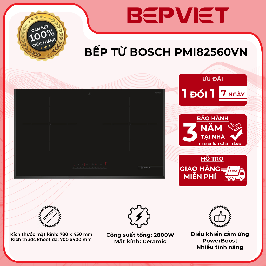 Bếp từ Bosch PMI82560VN (Bosch chính hãng Việt Nam)