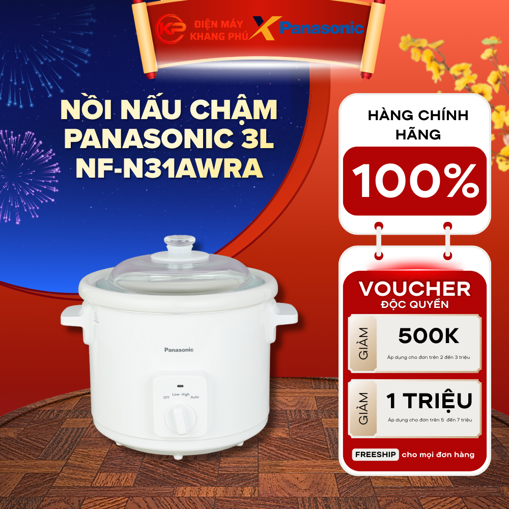 Nồi nấu chậm Panasonic 3L NF-N31AWRA