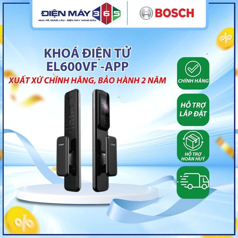 Khóa Bosch EL600VF Black - APP - Giải pháp bảo mật thông minh - DNH
