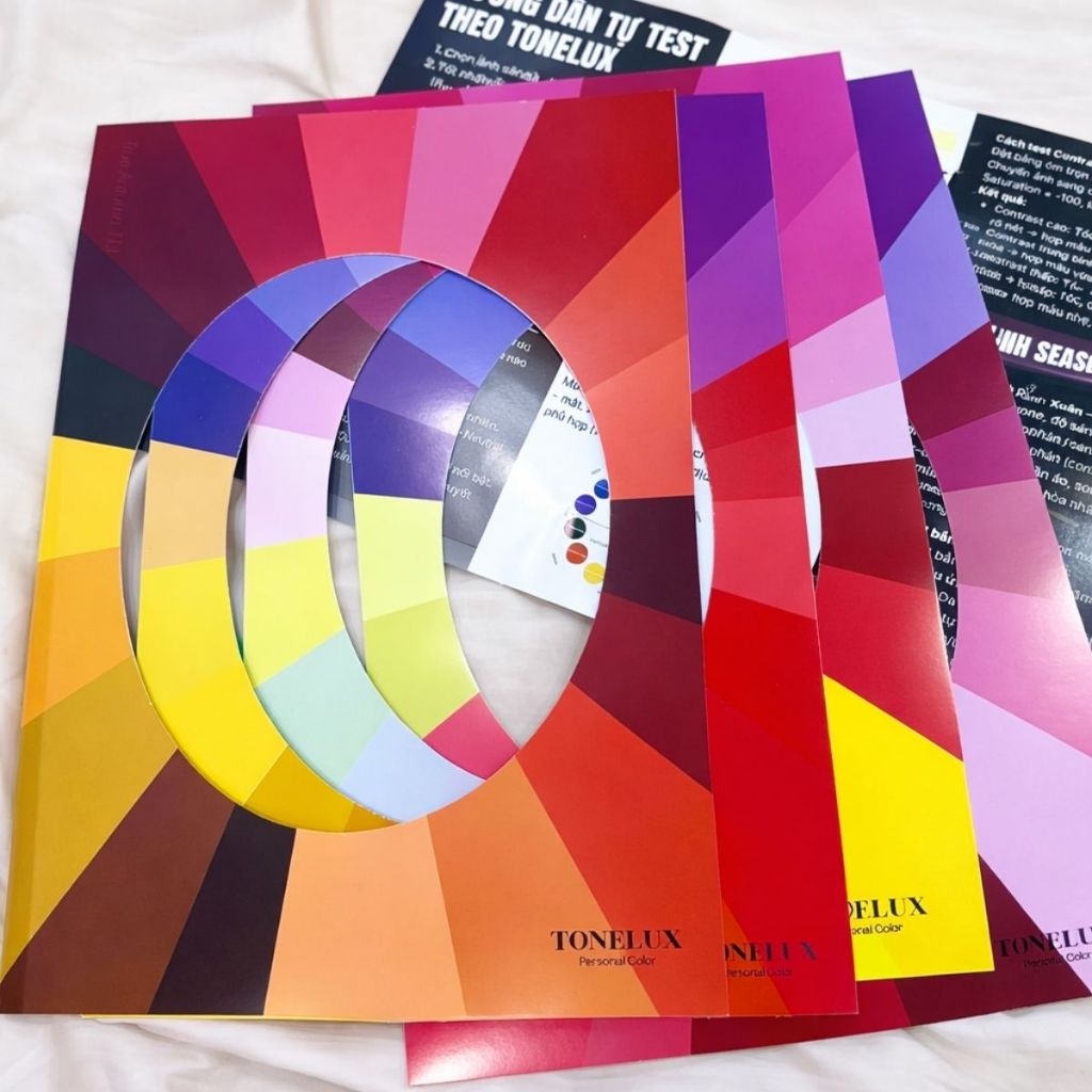 Bộ Test Personal Color 12 Mùa TONELUX – Test Tone Da, Chọn Son, Makeup, Quần Áo & Màu Tóc Chuẩn