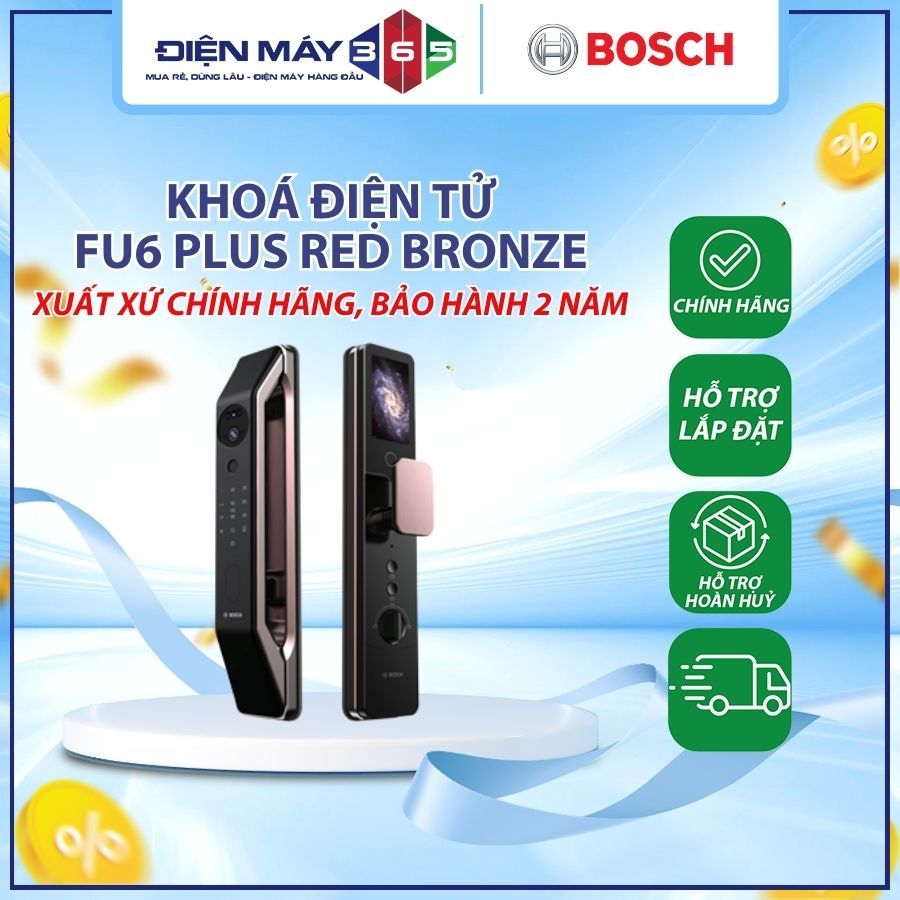 Khóa Bosch FU6 PLUS RED BRONZE - mang đến sự an toàn tuyệt đối cho ngôi nhà của bạn - DNH