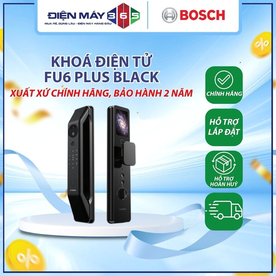 Khóa Bosch FU6 PLUS BLACK - sự kết hợp hoàn hảo giữa an ninh và phong cách hiện đại - DNH