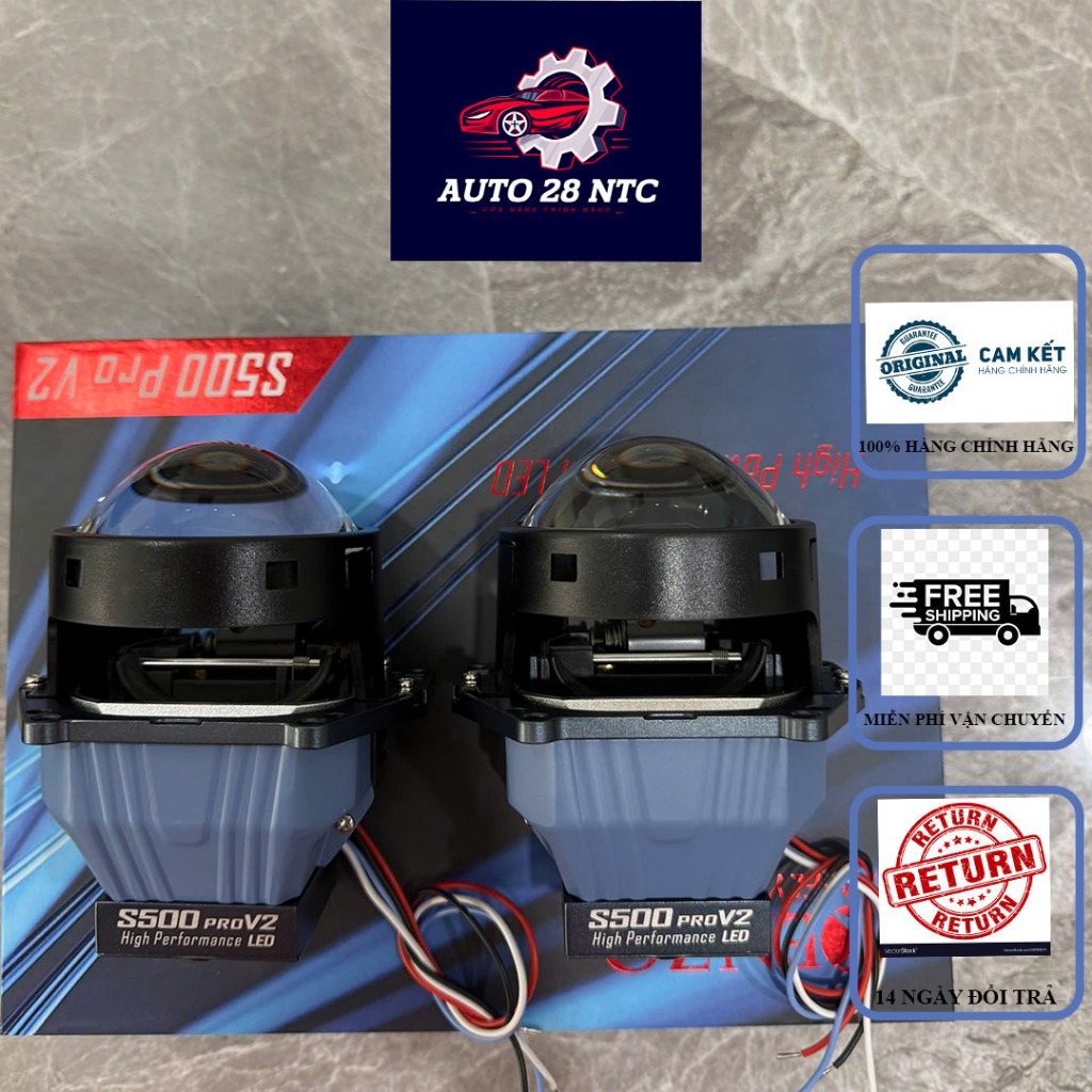 BI LED KENZO S500 PRO – PHIÊN BẢN NÂNG CẤP 2026 - 55W(Cos) 65W (Pha) - BẢO HÀNH 2 NĂM