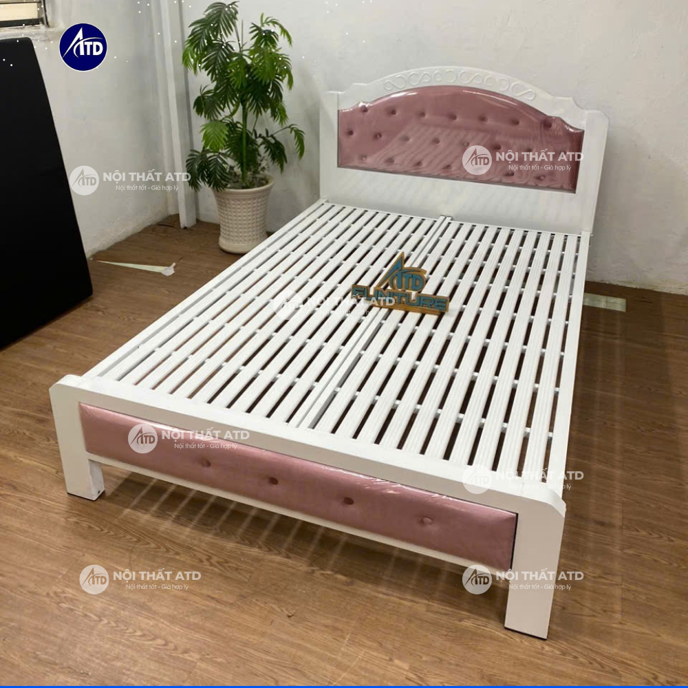 Giường Sắt Hộp Cao Cấp 1m6x2m