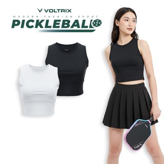 Áo Pickleball Croptop, Áo Thể Thao Sát Nách Vải Thun Poly Dày Dặn, Thấm Hút, Áo Croptop Pickleball