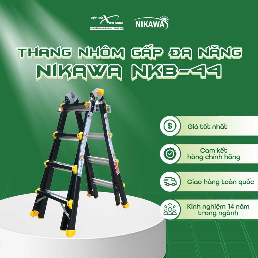 Thang nhôm gấp đa năng Nikawa NKB-44 | Kết Nối Tiêu Dùng