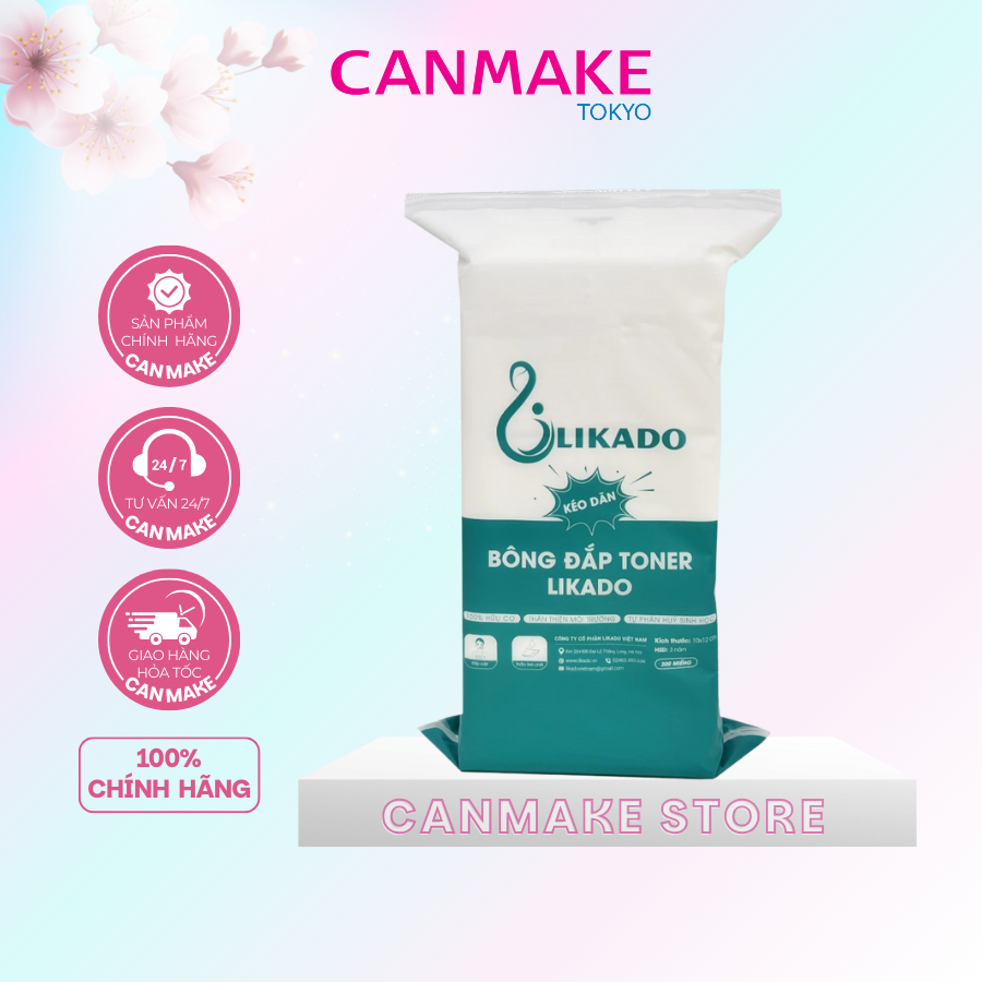Bông đắp toner lotion mask Likado cotton mềm Hộp 1000 miếng/ Túi 300 miếng kéo dãn