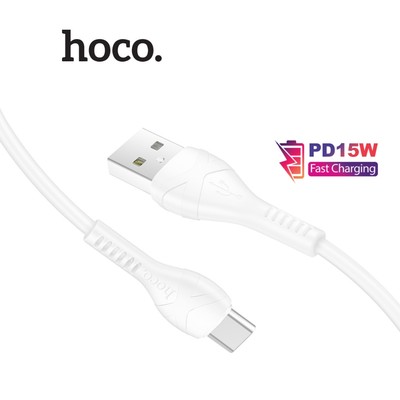 Cáp sạc nhanh Hoco X37 PD15W USB to Type-C dài 50cm hỗ trợ truyền dữ liệu dùng cho Android/15/16/17 dây dẻo siêu bền dài