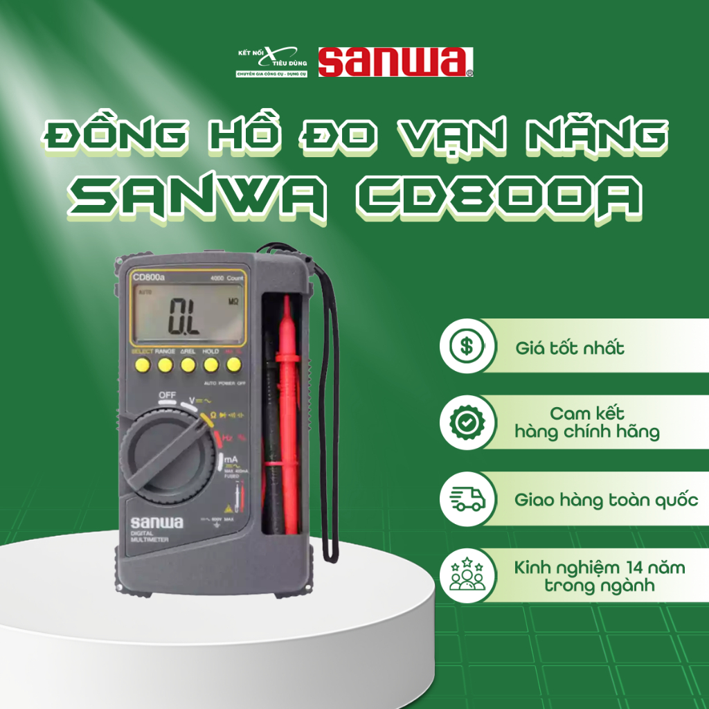 Đồng hồ đo vạn năng Sanwa CD800A | Kết Nối Tiêu Dùng