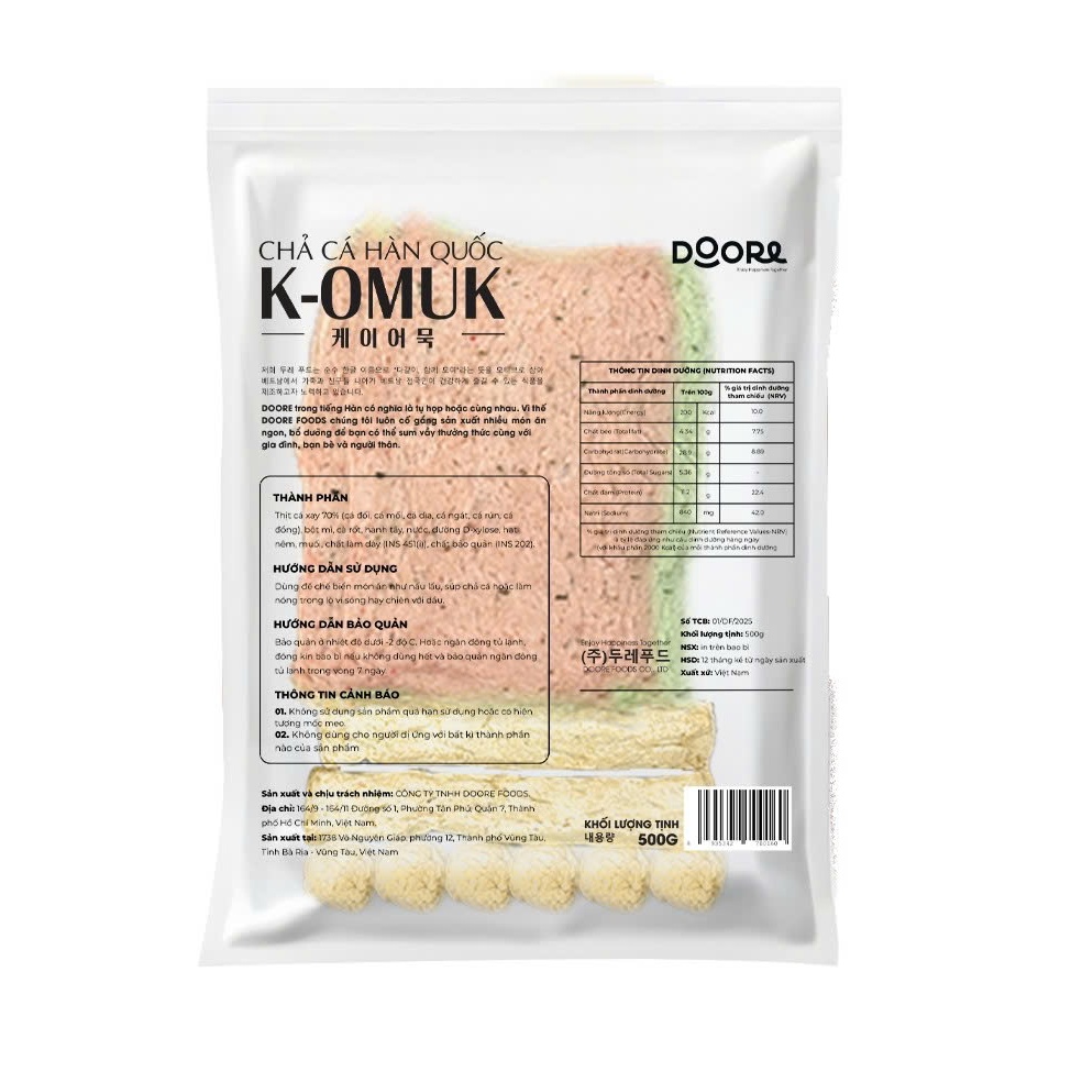 Chả Cá Lát Tổng Hợp Hàn Quốc 500g – Odeng Mix Đa Dạng Chuẩn Vị