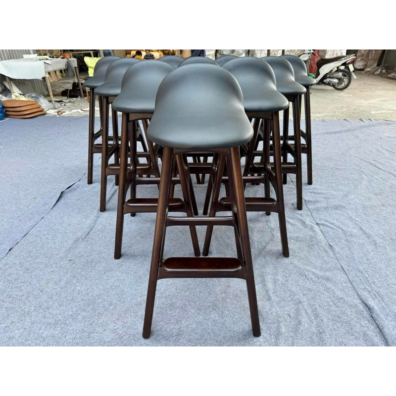Ghế gỗ quầy cao mặt nệm,ghế bar,decor,cafe cao 75cm