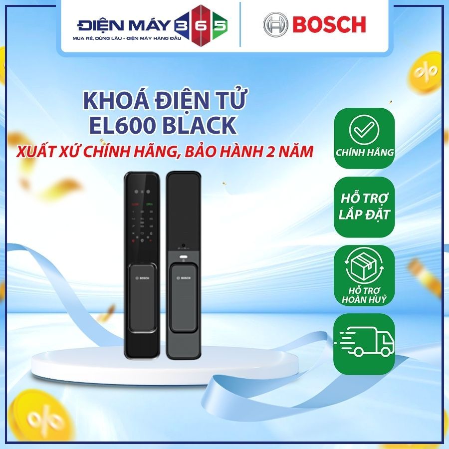 Khóa Cửa Vân Tay BOSCH EL600 EU BLACK