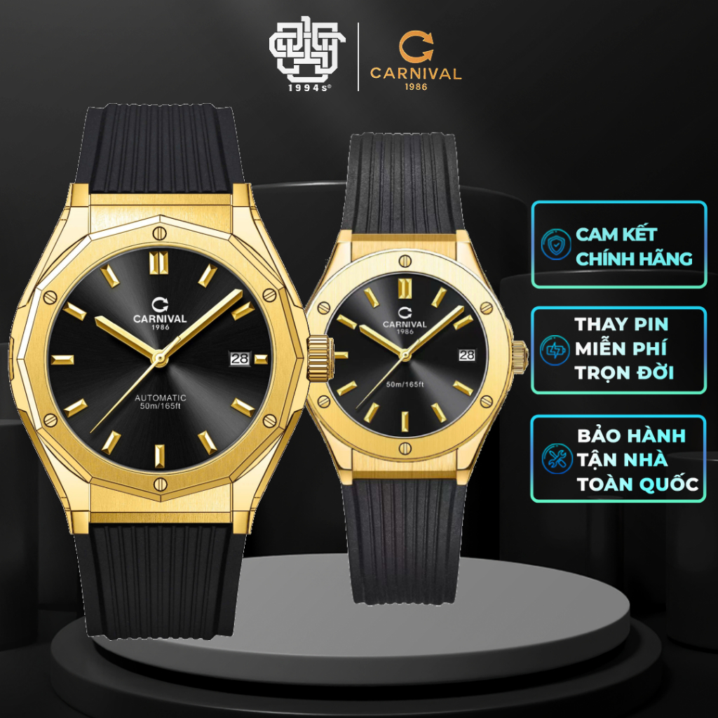 Đồng Hồ Cặp Carnival 8168G-VV-DCS-D & 8168L-VV-DCS-D Hàng Chính Hãng